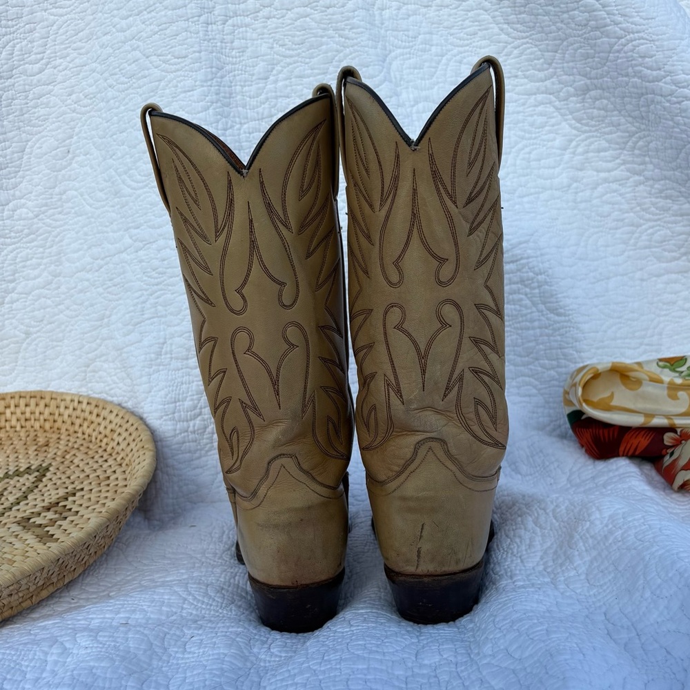 Dan Post Western Cowboy Boots | Leather | Vintage | Sz 6.5 - Picture 13 of 16